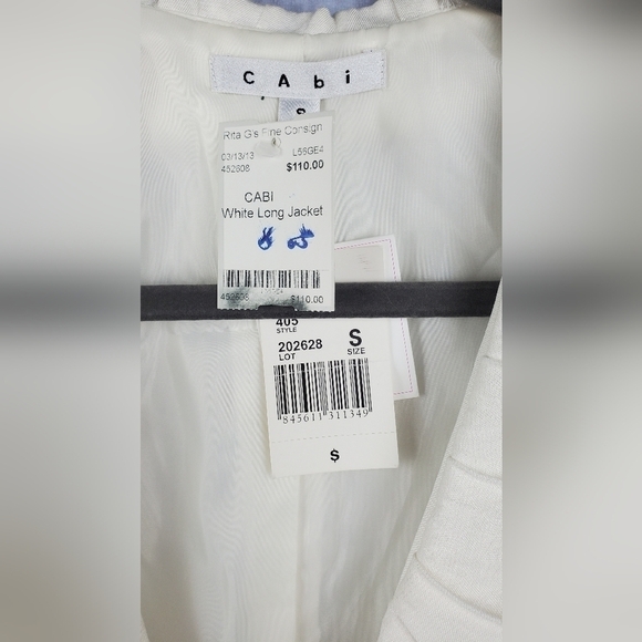 CABI Artist Coat Shawl Notched Collar 3/4 Sleeve Button Down Blazer Size S - Picture 4 of 12